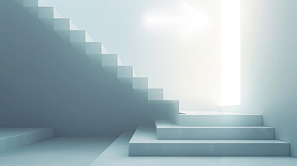 Obraz premium Minimalist Aesthetic: Modern Staircase Design