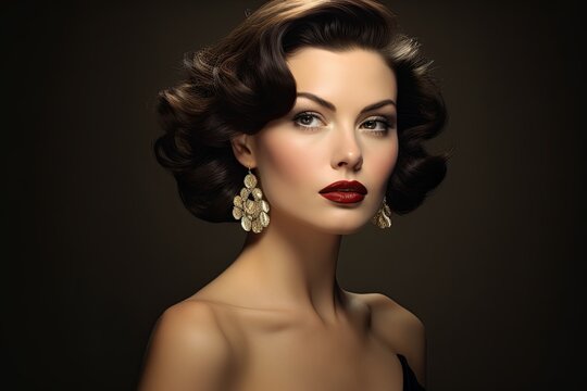 Sophisticated Hollywood Glamour: Elegant Portrait Pictures