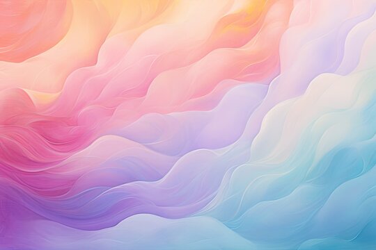 Pastel Rainbow Gradient Dreams: Soft-Hued Abstract Art