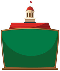 Vector illustration of a traditional schoolhouse