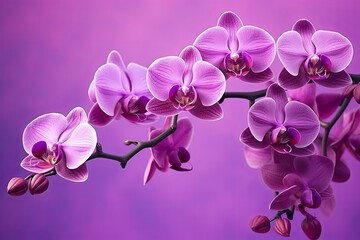 Fototapeta na wymiar Radiant Orchid Gradient Tones: Serene Ombr� of Soothing Orchid Colors
