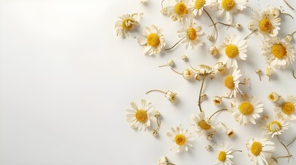 Daisy flowers on a white background