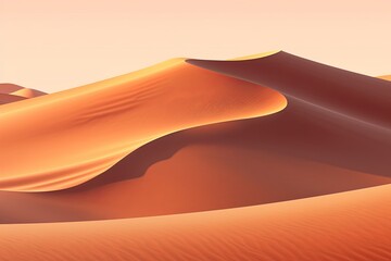 Fototapeta na wymiar Sahara Sand Dune Gradients: Tranquil Ambiance