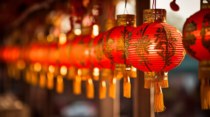 Obraz premium chinese new year lanterns