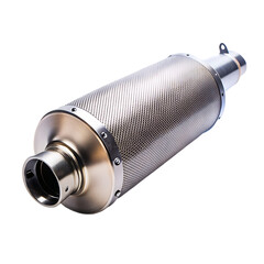 car exhaust pipe muffler, steering wheel realistic 3d icon