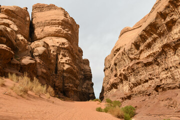 Landscape of Wadi Rum desert in Jordan