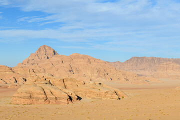 Landscape of Wadi Rum desert in Jordan
