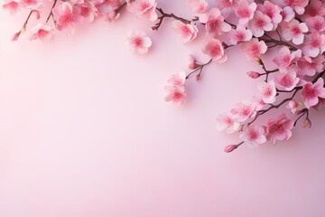 Spring Blossom Pink Gradients: Delicate Floral Backdrop Bliss
