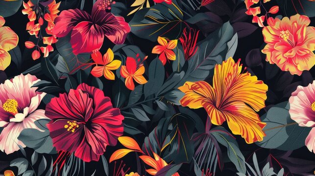 Modern Fashion Floral Textile Print Design