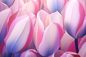 Spring Blossom Pink Gradients: Tulip Hue Transition Portrait