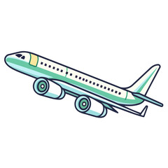 Fototapeta na wymiar A vector icon of an airplane, suitable for illustrating air travel, aviation, or transportation themes.