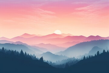 Sunrise Haze Gradient Overlays - Peaceful Morning Scenery Perfection