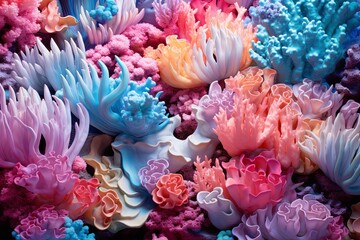 Tropical Coral Reef Gradients: Marine Biodiversity Colors Explosion