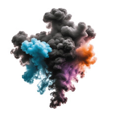 Fototapeta premium colorful smoke isolated on transparent background