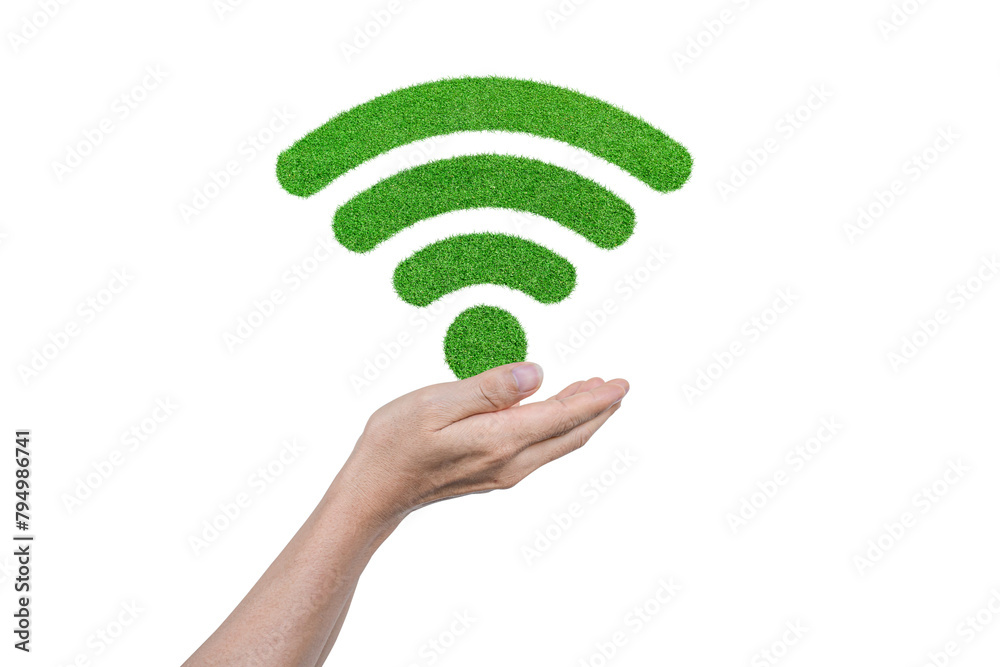 Canvas Prints hands hope and wifi icon isolated on transparent background. png file