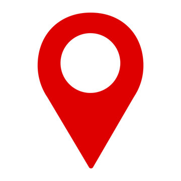 Pin location icon isolated on white transparent background. PNG File Format