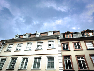Fototapeta na wymiar Street view of old village Heidelberg in Germany