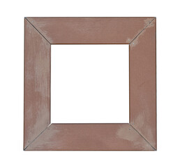 Wood picture frame isolated on transparent background. PNG File