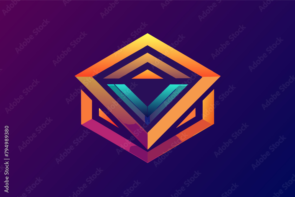Fototapete add gradients to your geometric shapes for a dynamic effect