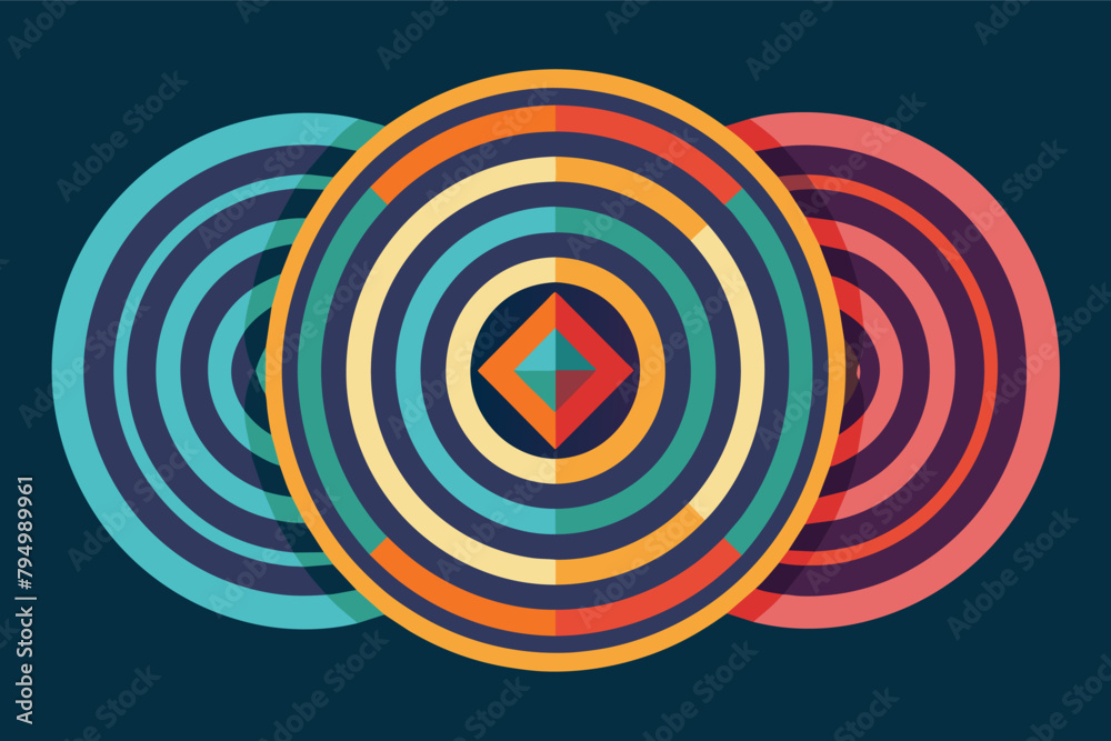 Poster A series of concentric rings symbolizing unity and interconnectedness