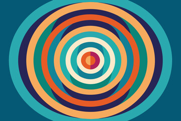 Naklejka premium A series of concentric circles suggesting unity and wholeness