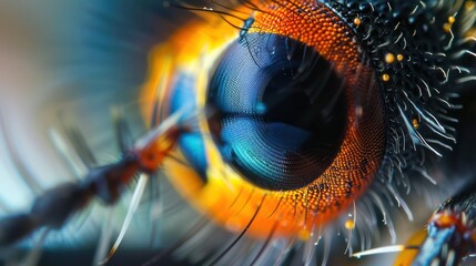 The wonders of nature up close with mesmerizing close-up views of flying insects. It displays vivid colors and intricate details with stunning clarity.