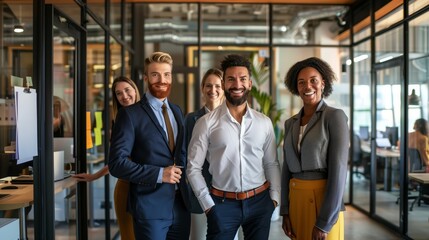 A successful team in the office shows a creative approach to solving problems and quickly adapts to changes in business environment. There is atmosphere friendship and mutual support in office team