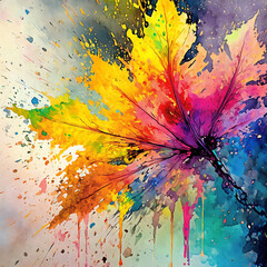 Vibrant leaf - obrazy, fototapety, plakaty