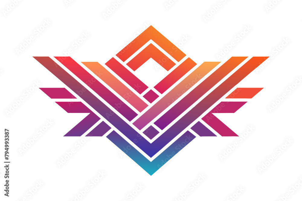 Aufkleber create a logo with gradient patterns inspired by textiles, delivered in vector format