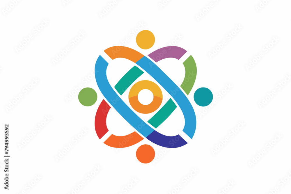 Poster Create an abstract icon that symbolizes unity and connection