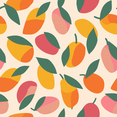 Pastel vector sketch of hand-drawn seamless pattern of simple lemons