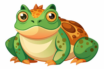 Fototapeta premium Cute Toad Bumpy gradient illustration in white background