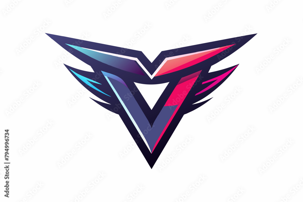 Aufkleber Design a sleek logo with a dynamic gradient effect, optimized as a vector graphic