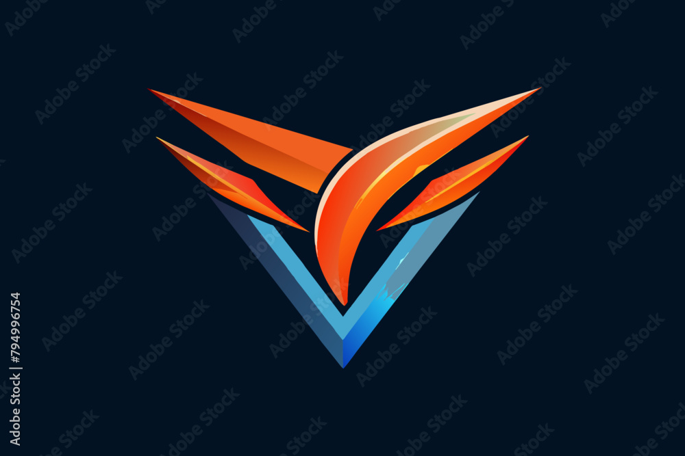 Aufkleber Design a sleek logo with a dynamic gradient effect, optimized as a vector graphic