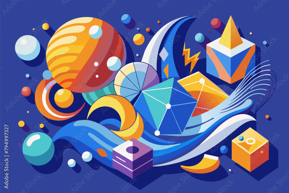 Aufkleber Dynamic and fluid forms