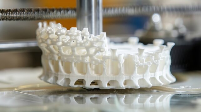 White 3D printing piece / 3D Printing detail