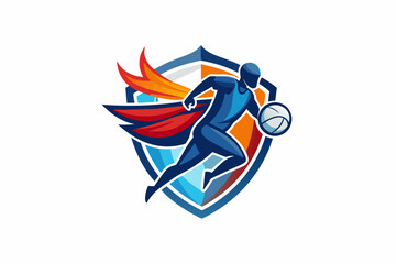 Incorporate gradients to symbolize movement in a sports-themed logo design