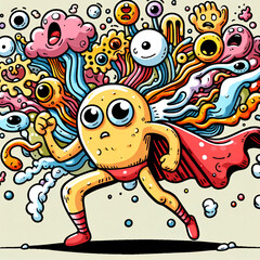 Obraz premium cartoon superhero