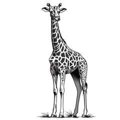 giraffe cartoon isolated