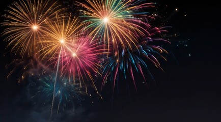 fireworks in the night sky