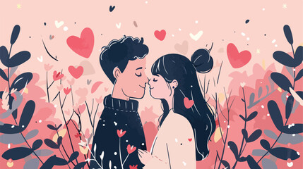 cute posters valentines day greetings vector illustration