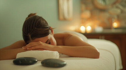 Soothing Hot Stone Massage at a Luxury Spa - 795004543