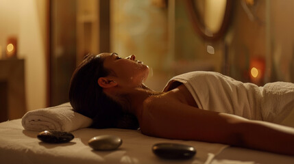 Soothing Hot Stone Massage at a Luxury Spa - 795004555