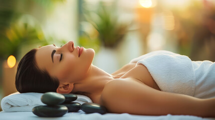 Soothing Hot Stone Massage at a Luxury Spa - 795004556
