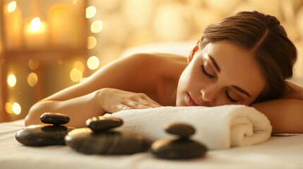 Soothing Hot Stone Massage at a Luxury Spa - 795004586