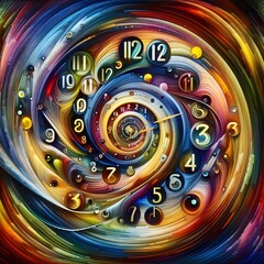 Vibrant Abstract Clockfaces Explore Colorful Timepieces for Unique Decor