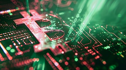 Obraz premium electronic circuit board with processor