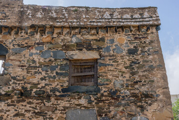 An ancient historical castle constructed using stones in ancient Arabian architecture in the Al...