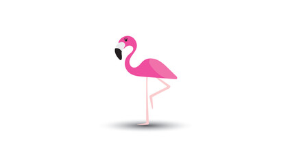 Pink Flamingo cute cartoon, suitable for coloring book