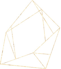 Gold Geometrical Frame